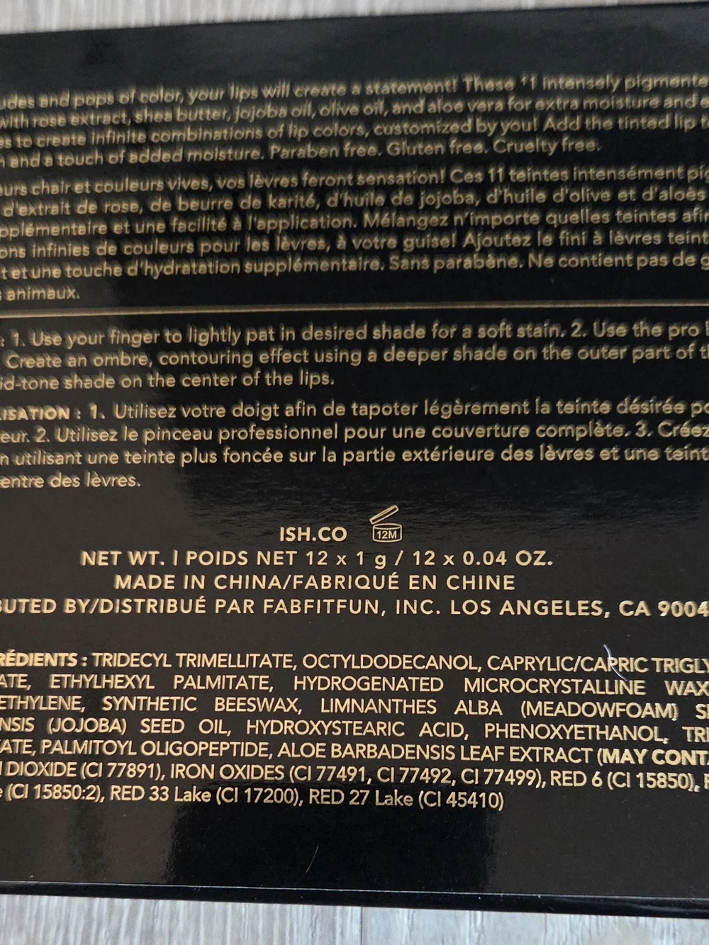 ISH nib lip